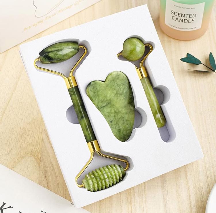 Set Roller Jad pentru Masaj Facial