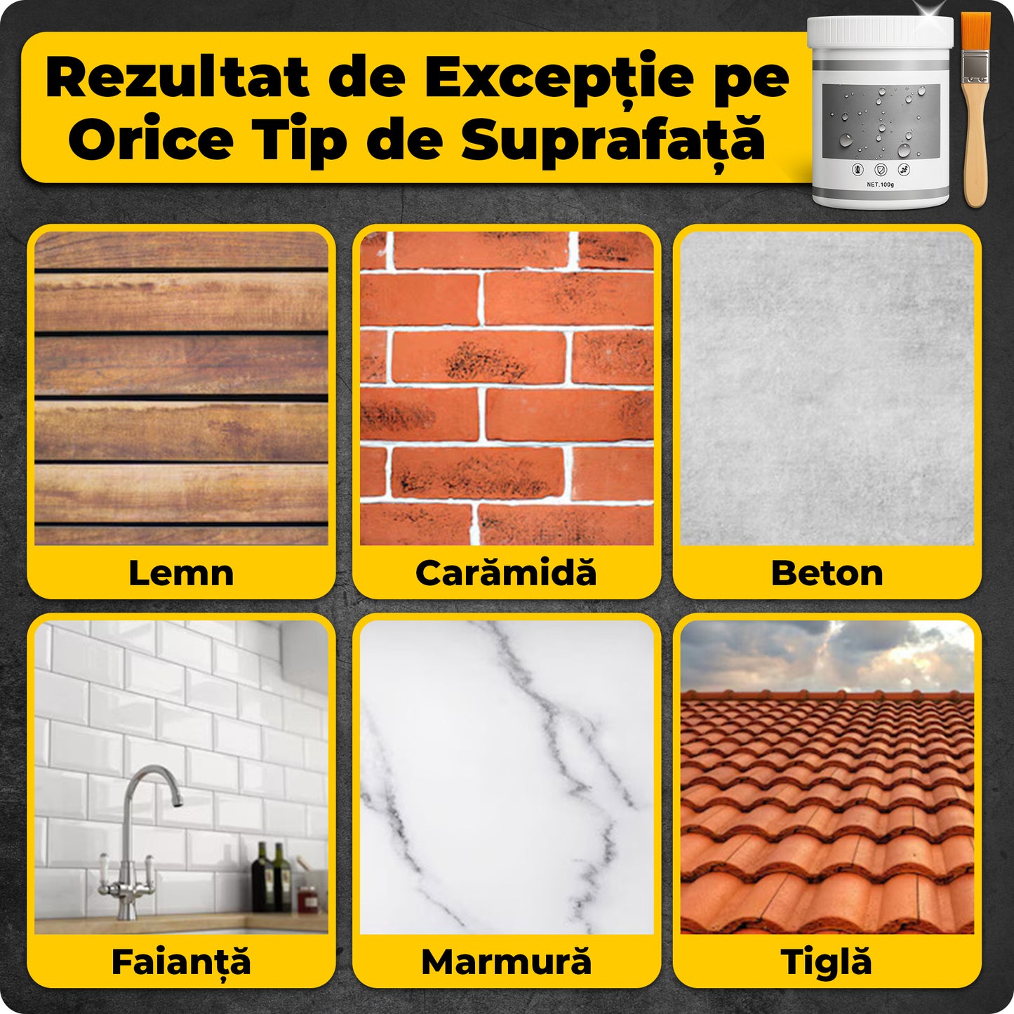Pastă impermeabilă etanșare 100g + Perie de aplicare CADOU